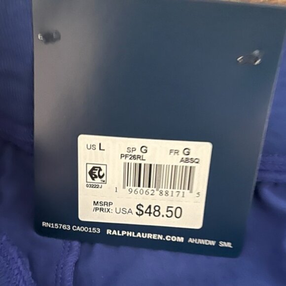 NWT Polo Ralph Lauren Mens Logo Drawstring Comfort Length Sleep Shorts Large - Picture 4 of 6